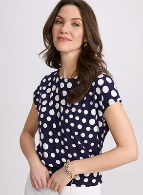 Haut à motif pois