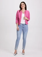 Embroidered Slim-Leg Jeans
