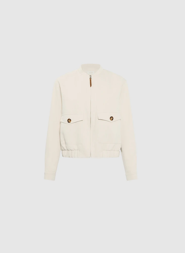 Flap Pocket Bomber Jacket