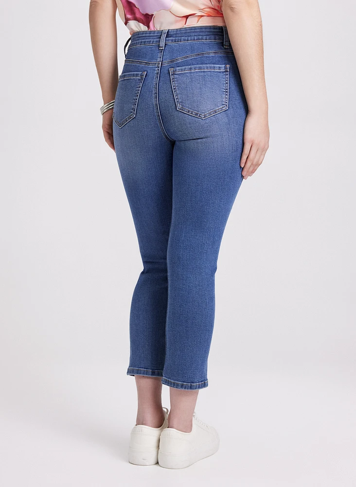 Patch Pocket Straight-Leg Jeans