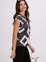 Printed Burnout T-Shirt