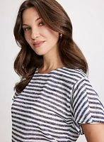 Striped Flare Sleeve T-Shirt
