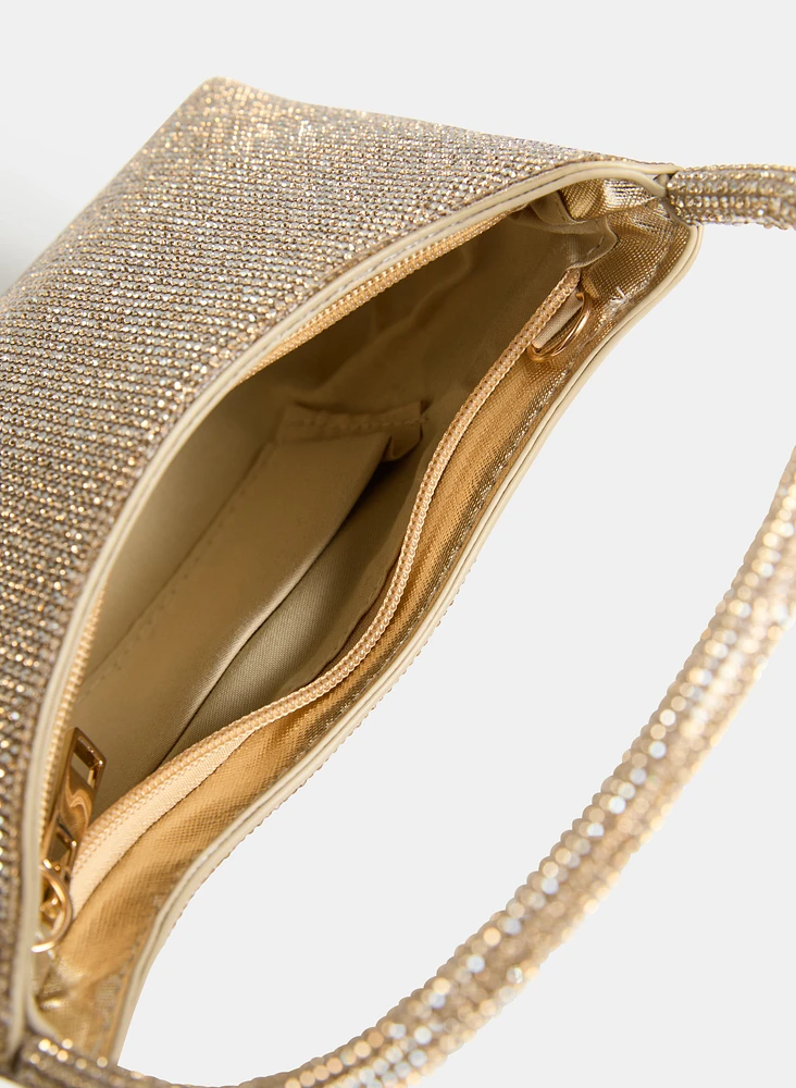 Crystal Carry Handle Clutch