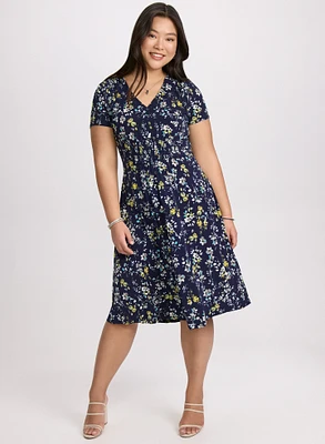 Robe en jersey florale