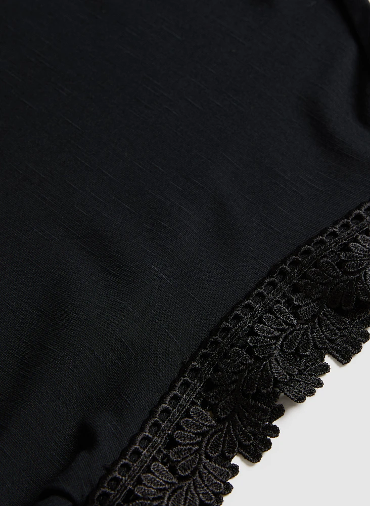 Crochet Trim T-Shirt