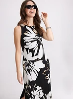 Robe midi à motif floral