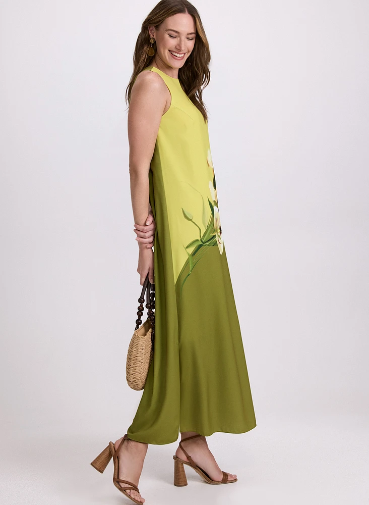 Floral Colour Block Dress