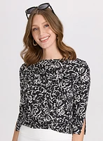 Haut à motif floral