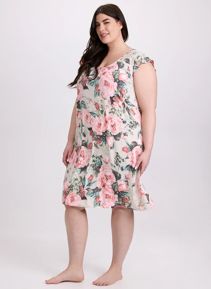 Rose Print Nightgown