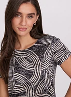 T-shirt à rayures abstraites