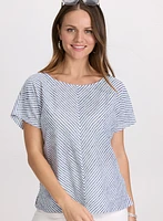 Striped Drop Shoulder Top