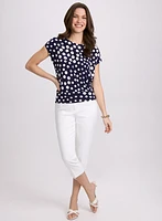 Polka Dot Print Top