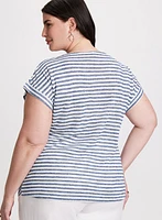 Diagonal Stripe Cap Sleeve Top
