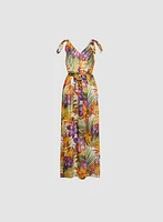 Tropical Print Maxi Dress