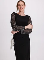 Beaded Sleeve Dress
