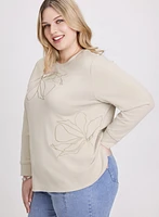 Floral Embroidery Long Sleeve Top