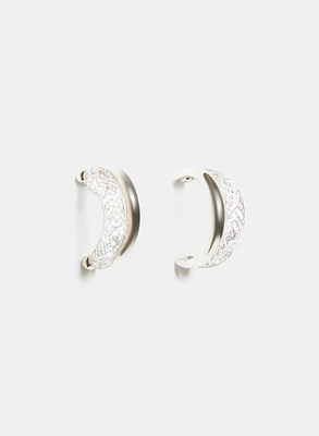 Crystal Mesh Hoop Earrings