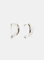 Crystal Mesh Hoop Earrings