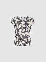 T-shirt à pierres et motif feuilles