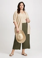 3/4 Sleeve Knit Cardigan