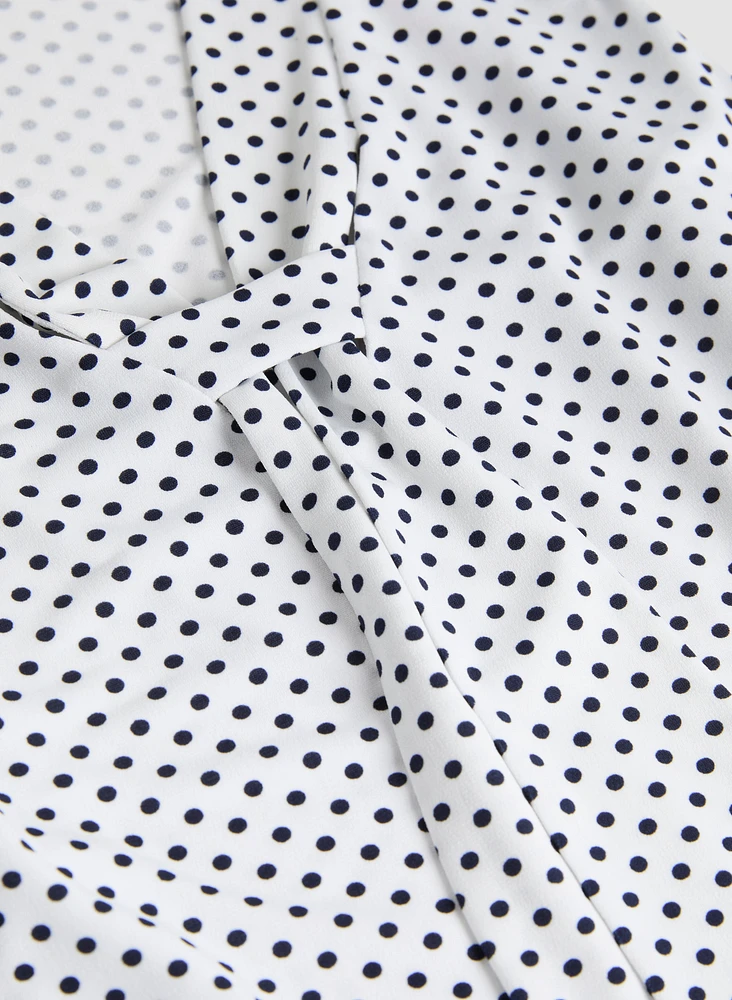 Dot Motif Sleeveless Top