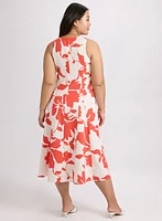 Floral Linen-Blend Dress