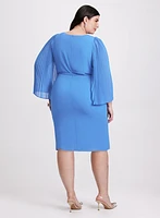 Embellished Cape Sleeve Dress