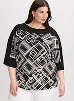 Geometric Colour Block Top