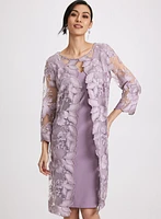 Floral Embroidered Illusion Dress