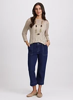 Open Weave Cable Stitch Sweater