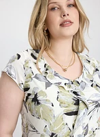 Haut floral volanté