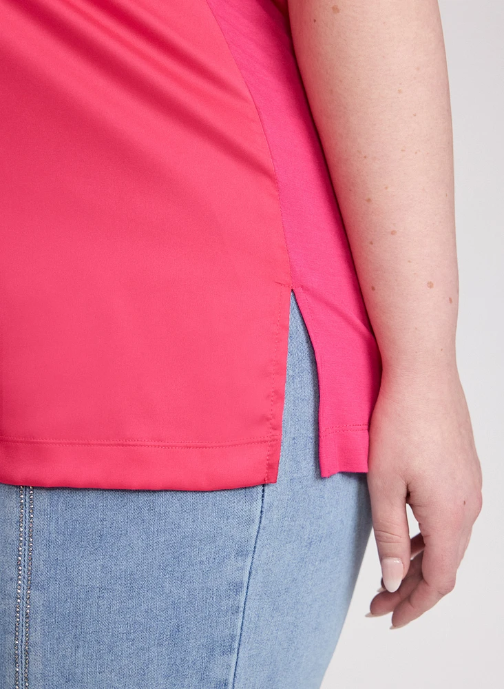 Satin Drop Shoulder Top