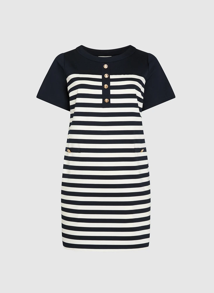 Striped A-Line Dress