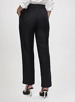 Modern Fit Linen-Blend Straight Leg Pants