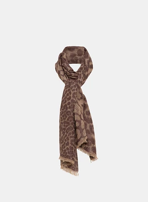 Foulard métallique à motif animal