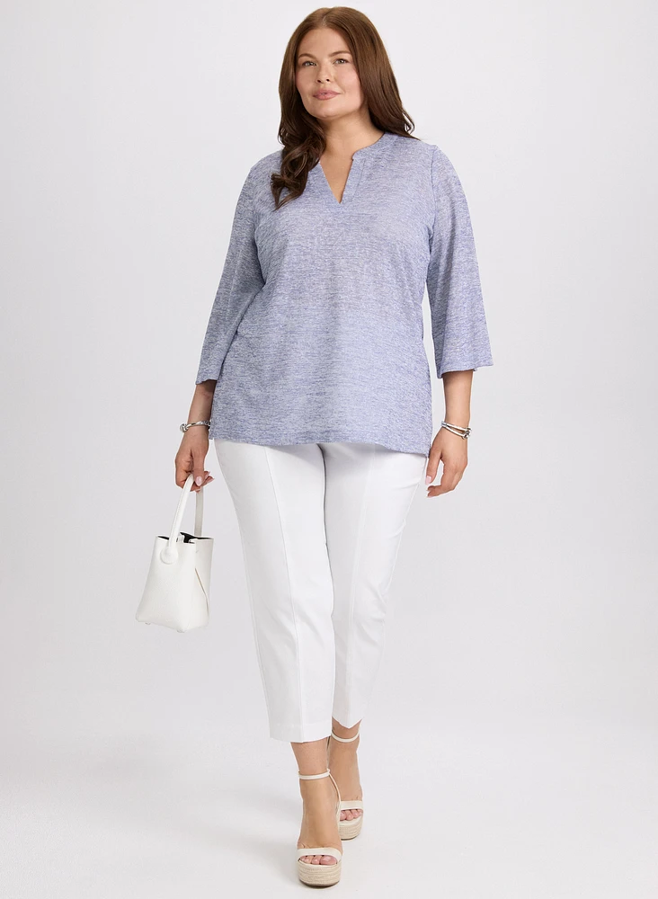 Melange Knit Top