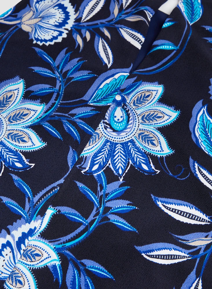 Robe sans manches à motif cachemire