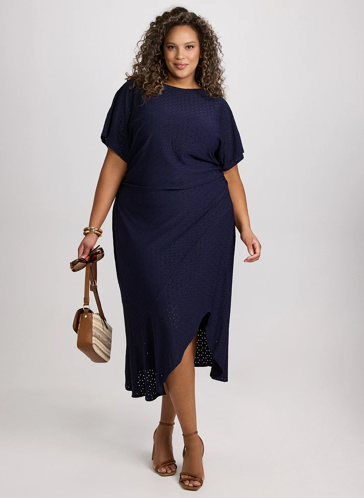 Eyelet Midi Dress