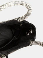Pochette cristallisée à poignées rondes