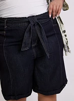 Wide-Leg Jean Shorts