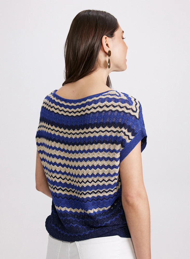 Lurex Striped Knit