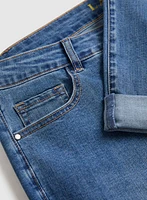 Rolled Cuff Denim Capris