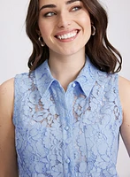 Sleeveless Lace Blouse