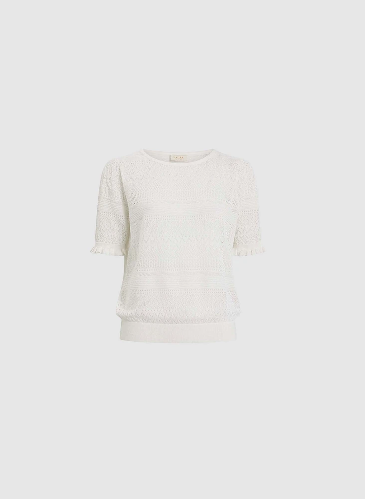 Pointelle Knit Top
