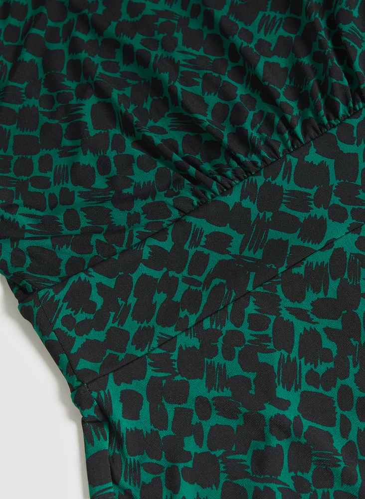 Abstract Midi Dress