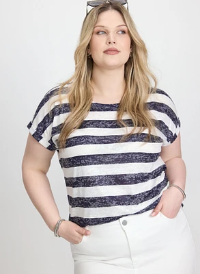 Striped Burnout T-Shirt
