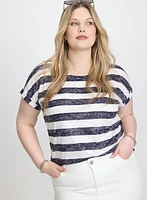 Striped Burnout T-Shirt