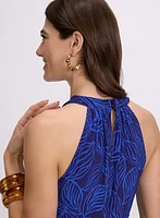 Leaf Print Maxi Dress