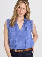 Snake Print Chiffon Blouse