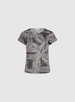 T-shirt à rayures abstraites